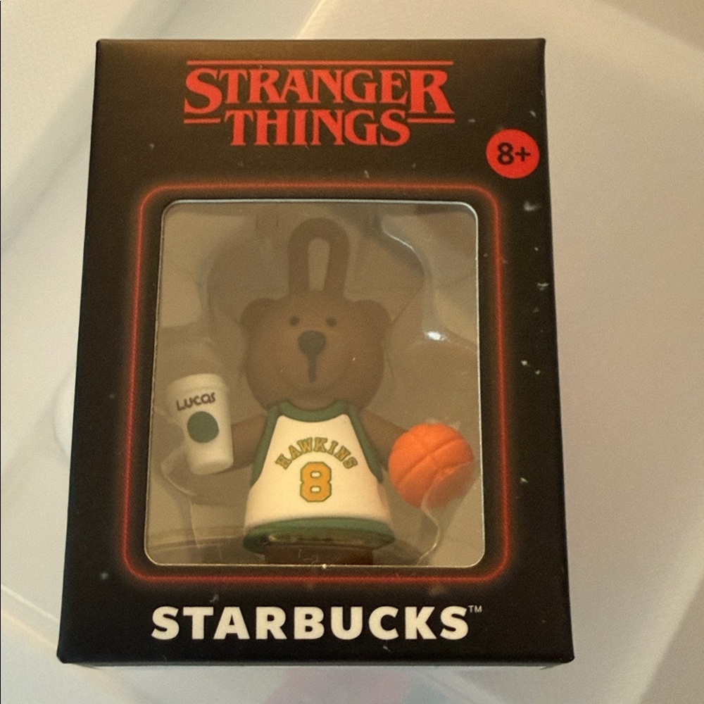 Starbucks LUCAS RARE Stranger Things Bearista Topper HAWKINS 8 Jersey LATINA NEW